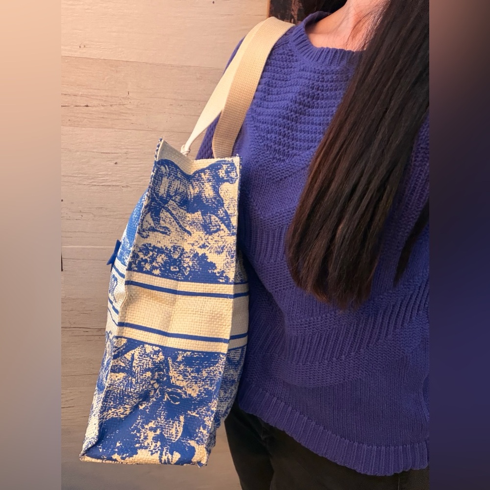 NWOT Dior Blue and White Christian Dior Canvas Tote - Picture 7 of 15
